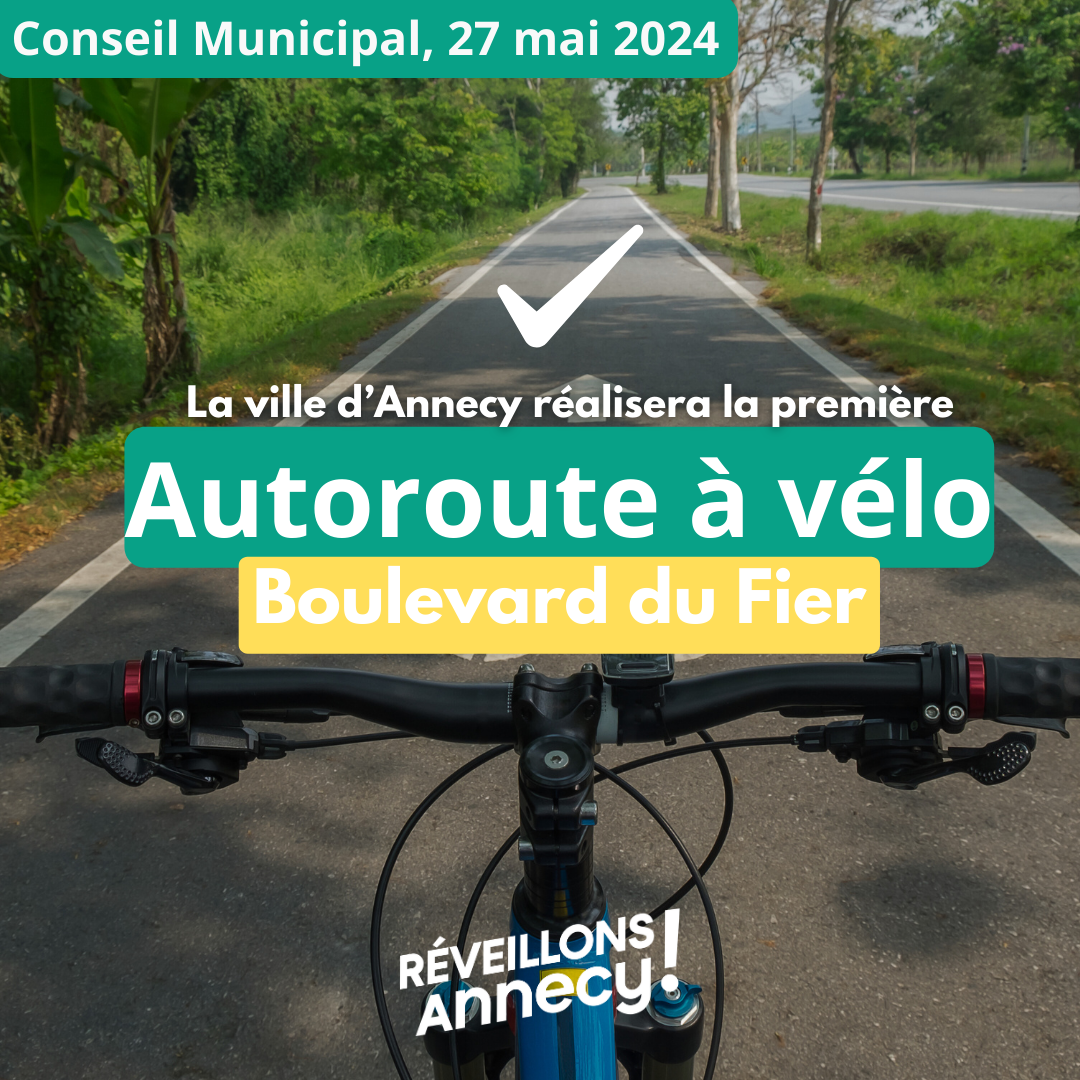Une première voie express pour les vélos à Annecy !