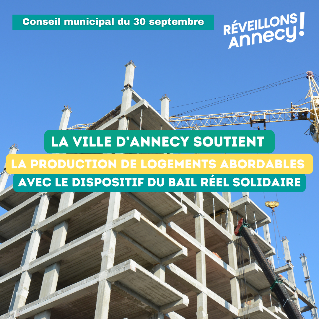 La Ville d’Annecy soutient la production de logements abordables en finançant le BRS.