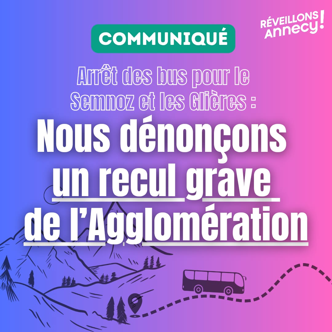 Bus vers le Semnoz et les Glières : les élus « Grand Annecy Communauté d’Avenir » dénoncent un recul grave de l’Agglomération.