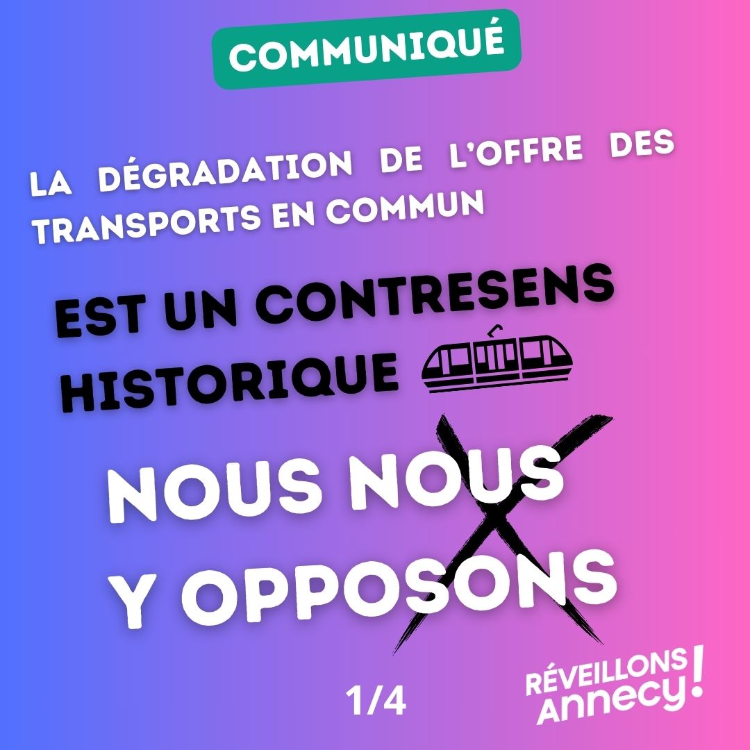 Les élus du groupe « Grand Annecy communauté d’avenir » s’opposent à la dégradation de l’offre de transport en commun et votent contre le Budget annexe des transports.